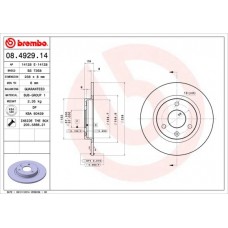 08.4929.14 BREMBO Гальмівний диск