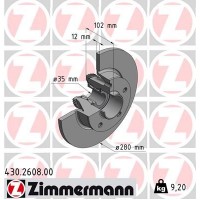 430.2608.00 ZIMMERMANN Гальмівний диск
