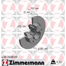 430.2608.00 ZIMMERMANN Гальмівний диск