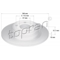 401 903 TOPRAN Гальмівний диск