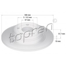 401 903 TOPRAN Гальмівний диск