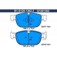 B1.G120-1362.2 GALFER КомплеК т гальмівних колодок, дискове гальмо