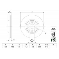 0 986 479 G96 BOSCH Гальмівний диск