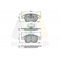 LVXL1654 MOTAQUIP Комплект гальмівних колодок дисковий гальм