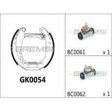 GK0054 BREMSI Комплект гальмівних колодок