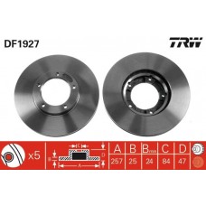 DF1927 TRW Гальмівний диск
