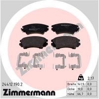 24412.190.2 ZIMMERMANN Комплект гальмівних колодок дисковий гальм
