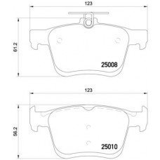 P 85 125 BREMBO Комплект гальмівних колодок дисковий гальм