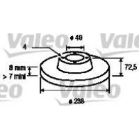186231 VALEO Гальмівний диск