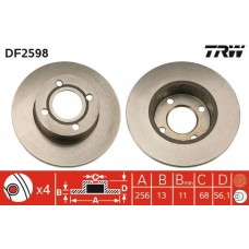 DF2598 TRW Гальмівний диск