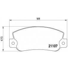 P 23 032 BREMBO КомплеК т гальмівних колодок, дискове гальмо