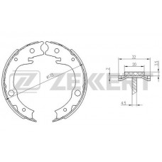 BK-4097 ZEKKERT Комплект гальмівних колодок