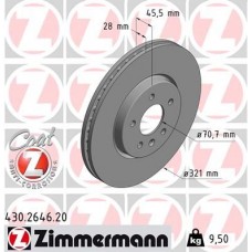 430.2646.20 ZIMMERMANN Гальмівний диск