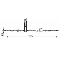1 987 482 833 BOSCH Тросик, cтояночный тормоз