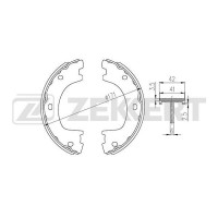 BK-4335 ZEKKERT Комплект гальмівних колодок