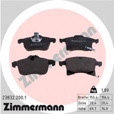 23832.200.1 ZIMMERMANN Комплект гальмівних колодок дисковий гальм