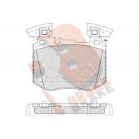 RB2367 R BRAKE Комплект гальмівних колодок дисковий гальм