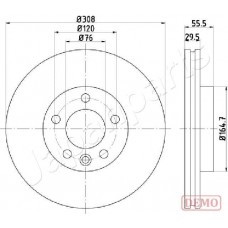 DI-0953C JAPANPARTS Гальмівний диск