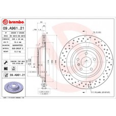 09.A961.21 BREMBO Гальмівний диск