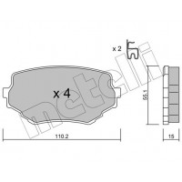 22-0249-0 METELLI Комплект гальмівних колодок дисковий гальм