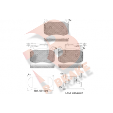 RB2303 R BRAKE Комплект гальмівних колодок дисковий гальм