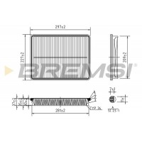 FA1220 BREMSI Повітряний фільтр