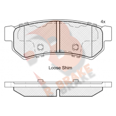 RB2058 R BRAKE Комплект гальмівних колодок дисковий гальм