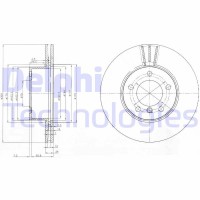 BG3998C DELPHI Гальмівний диск