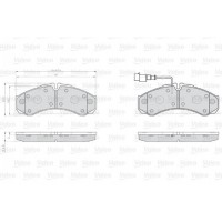 872001 VALEO Комплект гальмівних колодок дисковий гальм