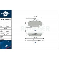 RT 2PD08852 ROTINGER Комплект гальмівних колодок дисковий гальм