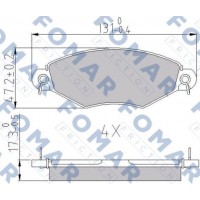 FO 688181 FOMAR Friction Комплект гальмівних колодок дисковий гальм