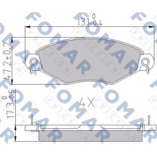 FO 688181 FOMAR Friction Комплект гальмівних колодок дисковий гальм