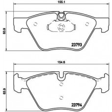 P 06 057 BREMBO Комплект гальмівних колодок дисковий гальм