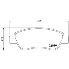 P 61 081 BREMBO Комплект гальмівних колодок дисковий гальм