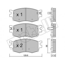 22-0724-0 METELLI Комплект гальмівних колодок дисковий гальм