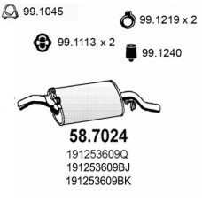 58.7024 ASSO Глушник вихлопних газів кінцевий