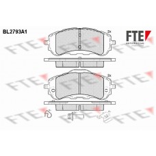 BL2793A1 FTE КомплеК т гальмівних колодок, дискове гальмо
