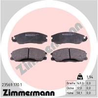23569.170.1 ZIMMERMANN КомплеК т гальмівних колодок, дискове гальмо