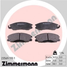 23569.170.1 ZIMMERMANN КомплеК т гальмівних колодок, дискове гальмо