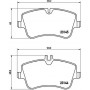 P 50 046 BREMBO Комплект гальмівних колодок дисковий гальм