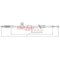10.8223 METZGER Тросик, cтояночный тормоз