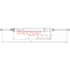 10.4714 METZGER Тросик, cтояночный тормоз