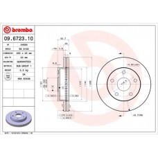 09.6723.10 BREMBO Гальмівний диск