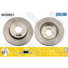 6030891 GIRLING Гальмівний диск