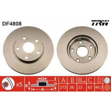 DF4808 TRW Гальмівний диск