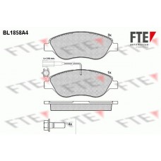 BL1858A4 FTE Комплект гальмівних колодок дисковий гальм