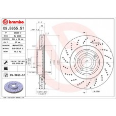 09.B855.51 BREMBO Гальмівний диск