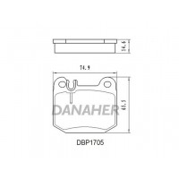 DBP1705 DANAHER Комплект гальмівних колодок дисковий гальм