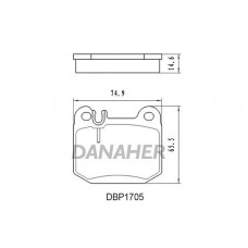DBP1705 DANAHER Комплект гальмівних колодок дисковий гальм