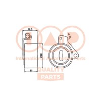 Натяжний ролик ремінь ГРМ IAP QUALITY PARTS 127-07082